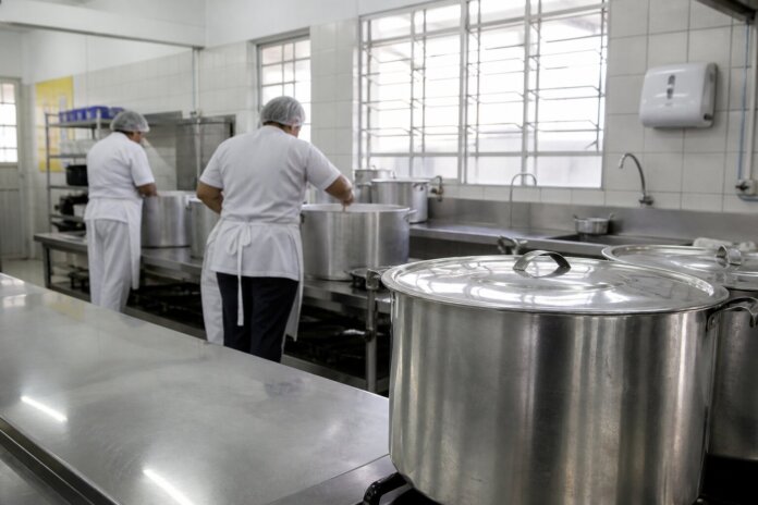 Cozinha escolar reformada