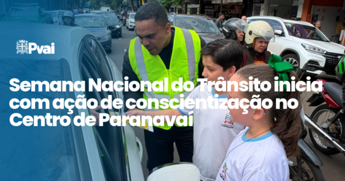 Paranavaí começa Semana do Trânsito com ação sobre travessia segura