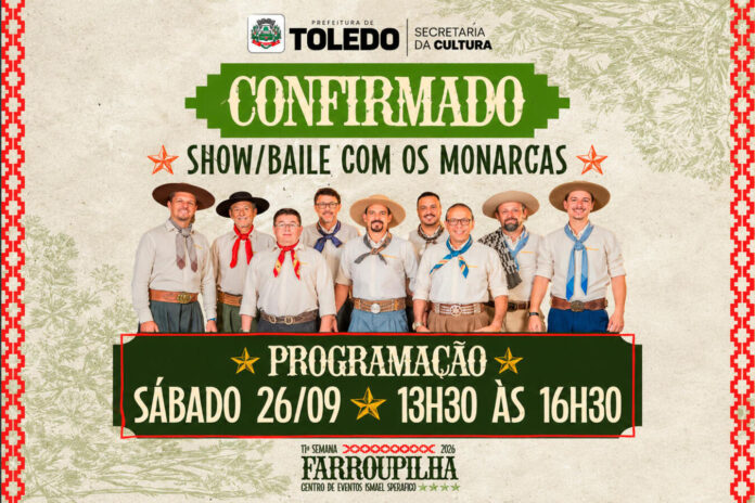 Toledo celebra Semana Farroupilha com shows e bailes gratuitos de 24 a 27 de setembro
