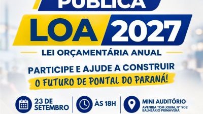 Pontal do Paraná abre consulta para definir prioridades do orçamento 2027