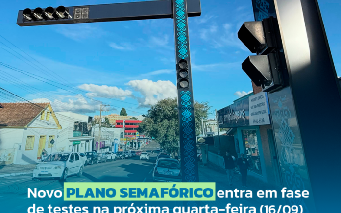 Prudentópolis testa novo sistema semafórico com onda verde no centro