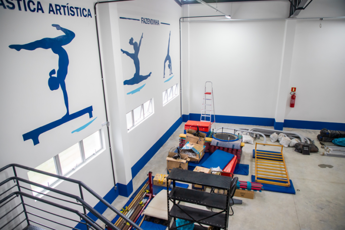 Sala de Ginástica Artística do Portão dobra de tamanho com painéis solares e captação de água