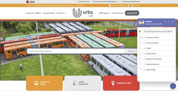 Urbs lança assistente virtual para consultar horários e informações no site