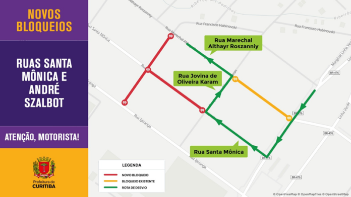 Rua André Szalbot fecha segunda-feira para drenagem das trincheiras da Vila São Pedro