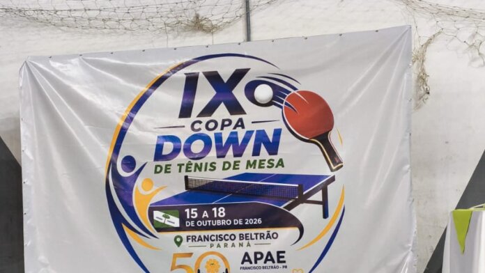 IX Copa Down de Tênis de Mesa volta a Francisco Beltrão neste fim de semana