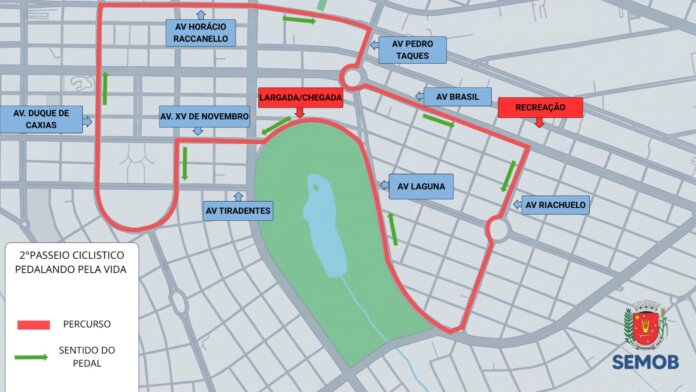 Maringá interdita vias para passeio ciclístico neste domingo