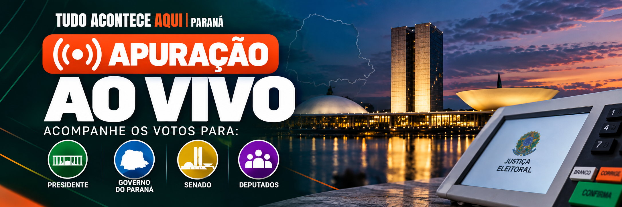 Apuração ao vivo — Tudo Acontece Aqui