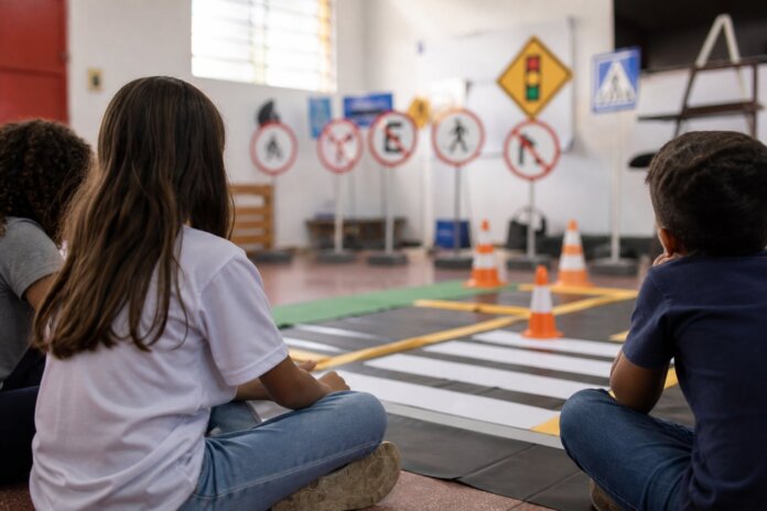 Crianças aprendem regras de trânsito em Foz do Iguaçu através de nova campanha