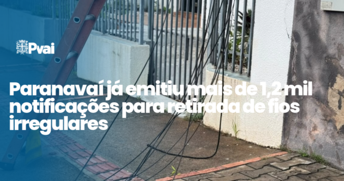 Paranavaí notifica empresas para retirar fios irregulares nos postes