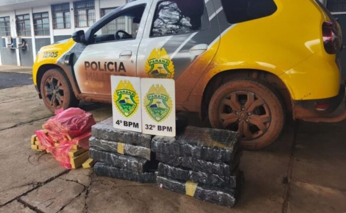 Perseguição em Maringá termina com 130 kg de maconha apreendida e um preso